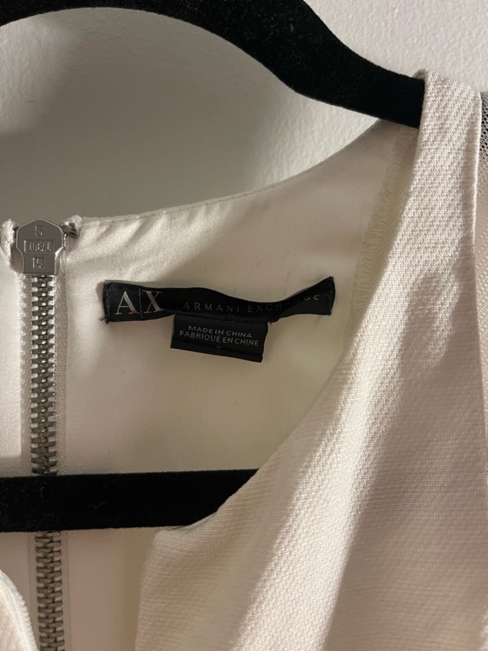 Armani Exchange Cream Textured Sleeveless Dress - Picture 2 of 13